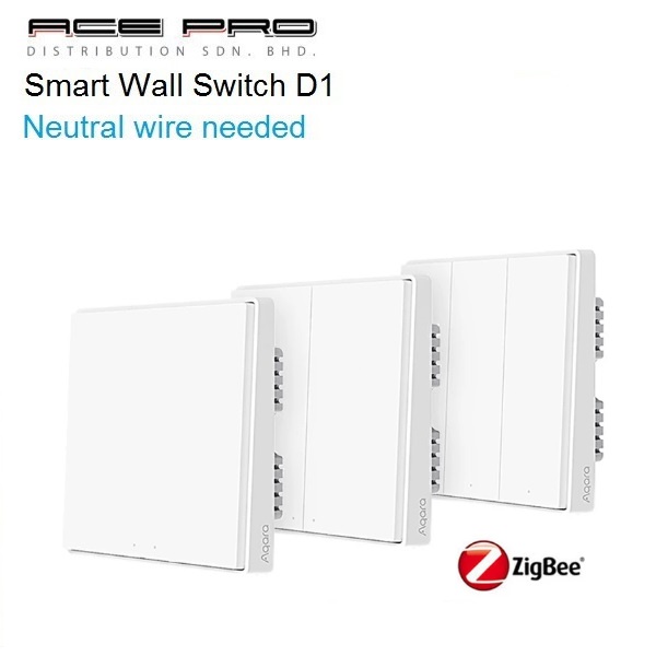 Aqara Smart Wall Switch D1 Zigbee Zero Fire Line version 1 / 2 / 3 Gang