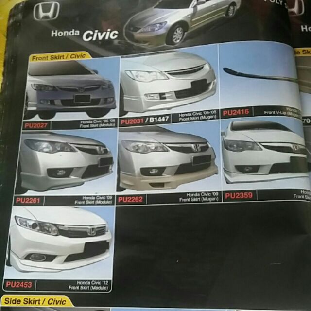 Honda Civic FD/FB Front Skirt  Shopee Malaysia