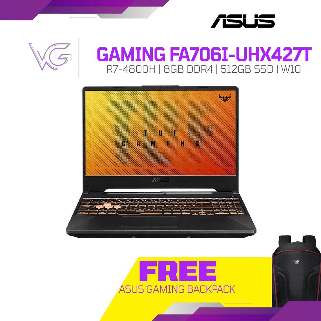 ASUS TUF GAMING A17 FA706IUHX427T LAPTOP 17.3 FHD / AMD R74800H / 8GB