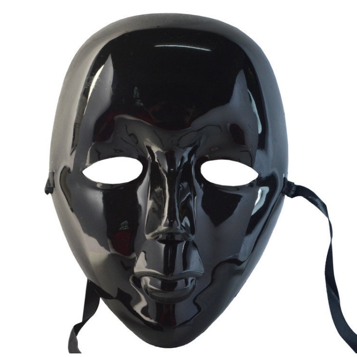 MSIA Ready Stock/ Full Black Mask Face Party Unisex Venice Classic Opera Cosplay Masquerade Hip Hop Stage Halloween Mask