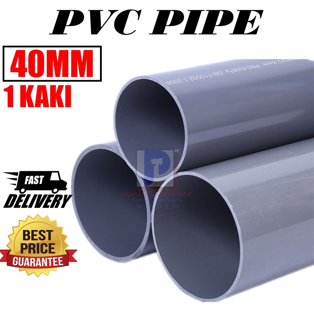 PVC PIPE CLASS O 1 FT ( 1 KAKI ) x 40MM Shopee Malaysia