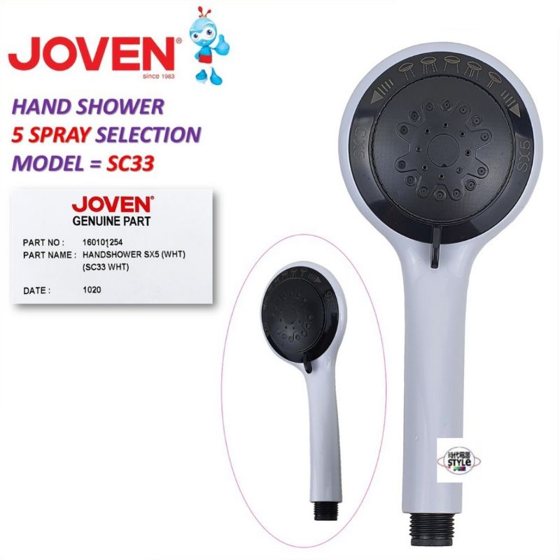 Genuine Parts Joven Water Heater Spare Parts 5spray Shower Head White Similar Use For Joven Panasonic Alpha Centon Deka Shopee Malaysia