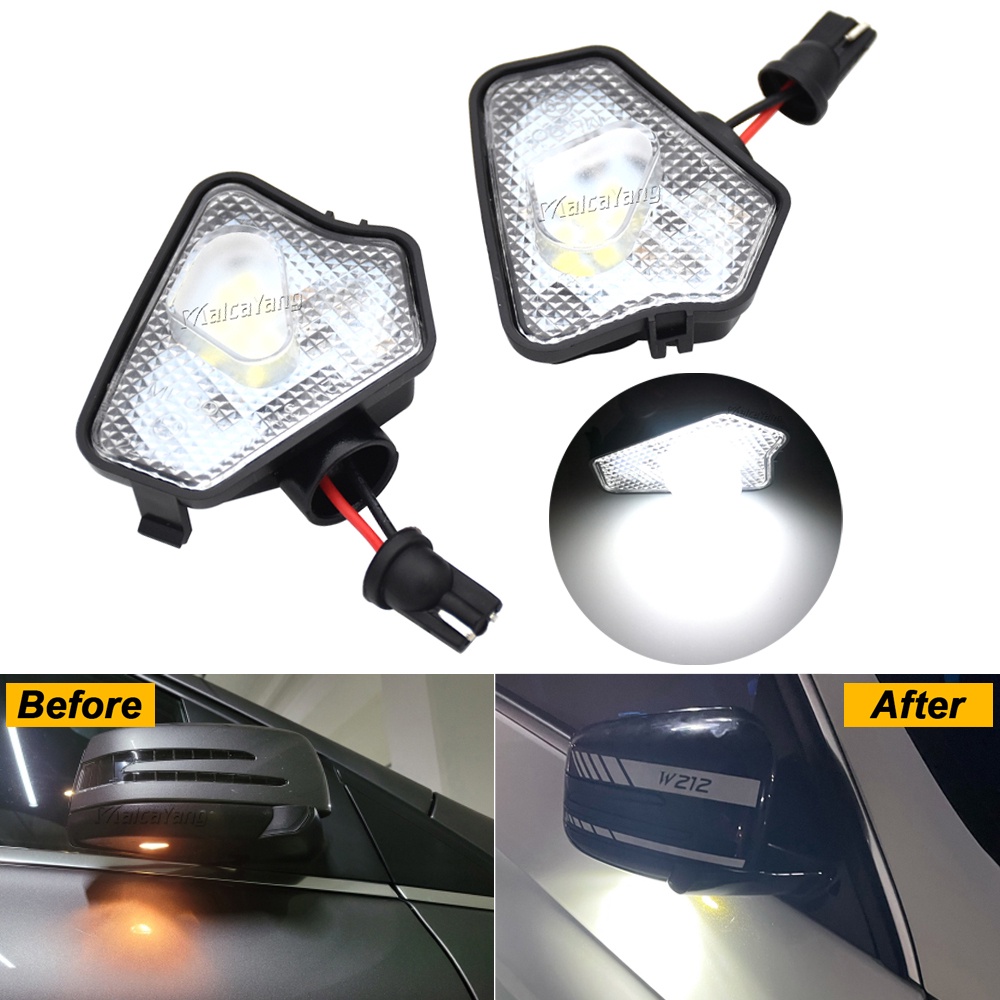 2x LED Side Mirror Floor Lamp Puddle Welcome Light For Mercedes Benz A ...