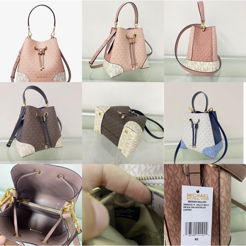 Michael Kors MK Mercer gallery small color block bag ladies bag bucket  shoulder bag messenger bag handbag | Shopee Malaysia