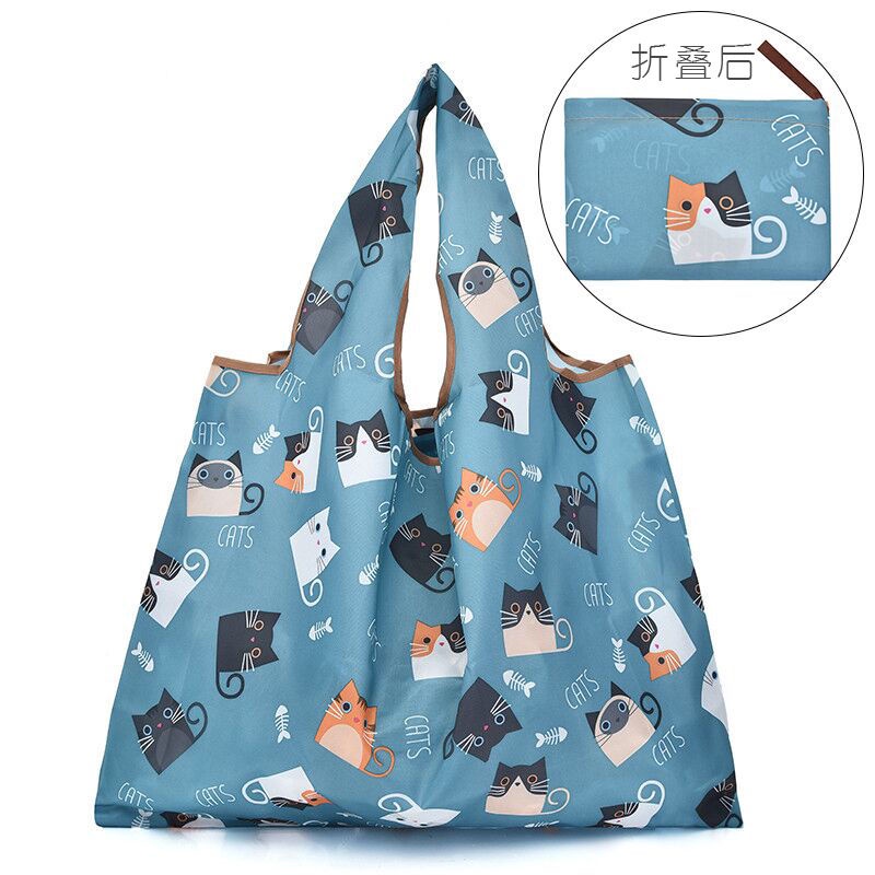[Limited Time Discount Sale] Eco-Friendly Shopping Bag Portable Foldable Supermarket Large Capacity Waterproof Cloth Grocery Tote Ready Stock