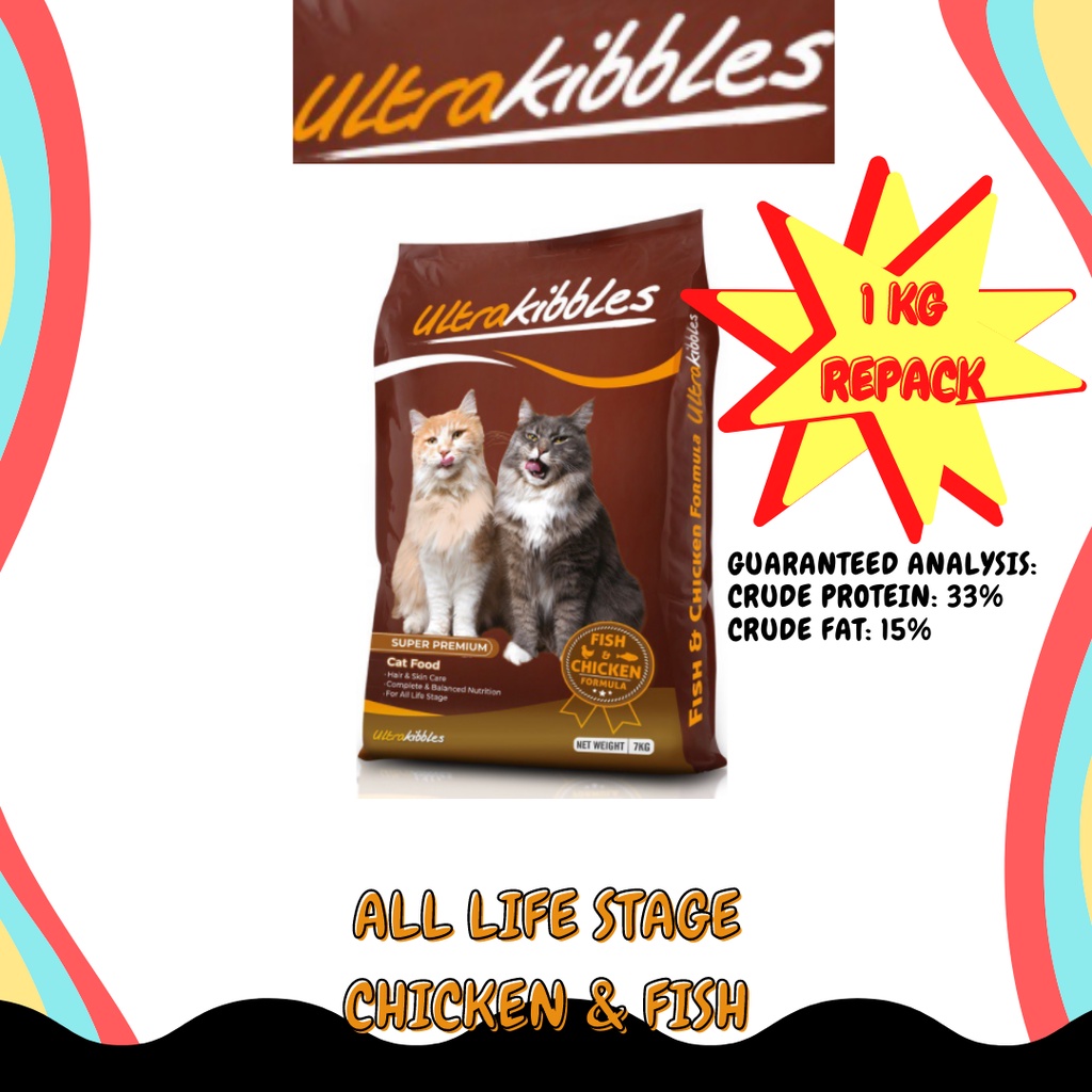 Ultra Kibbles Super Premium Cat FoodRepack 1KG Shopee Malaysia