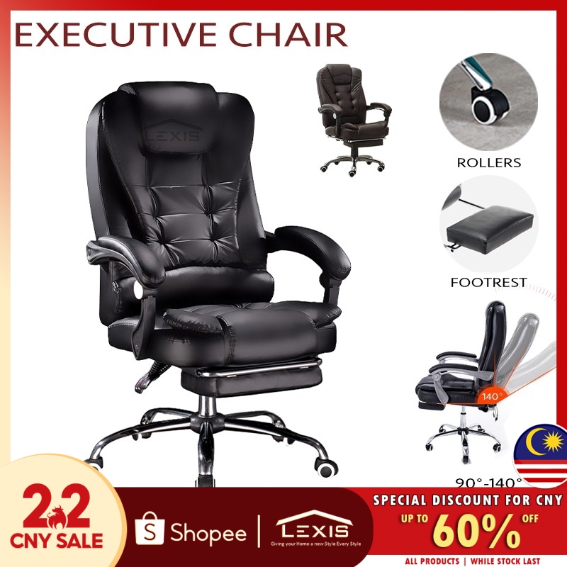 Lexis L53cm Modern Fashion Simple Adjustable Lean Back Executive Office Chair Director Chair Computer Chair With Rollers Shopee Malaysia