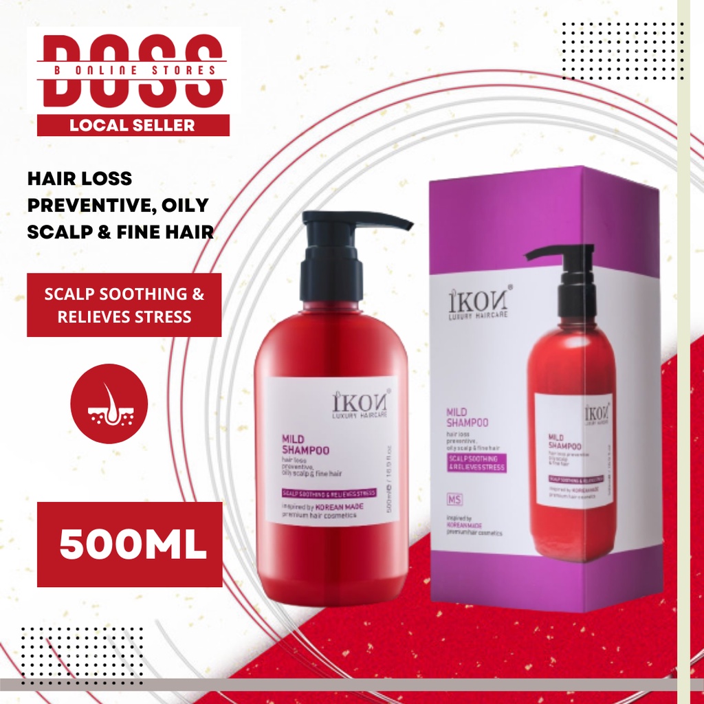IKON Mild Shampoo 500ml | Hair Loss Oily Scalp Fine Hair Shampoo | Shopee  Malaysia