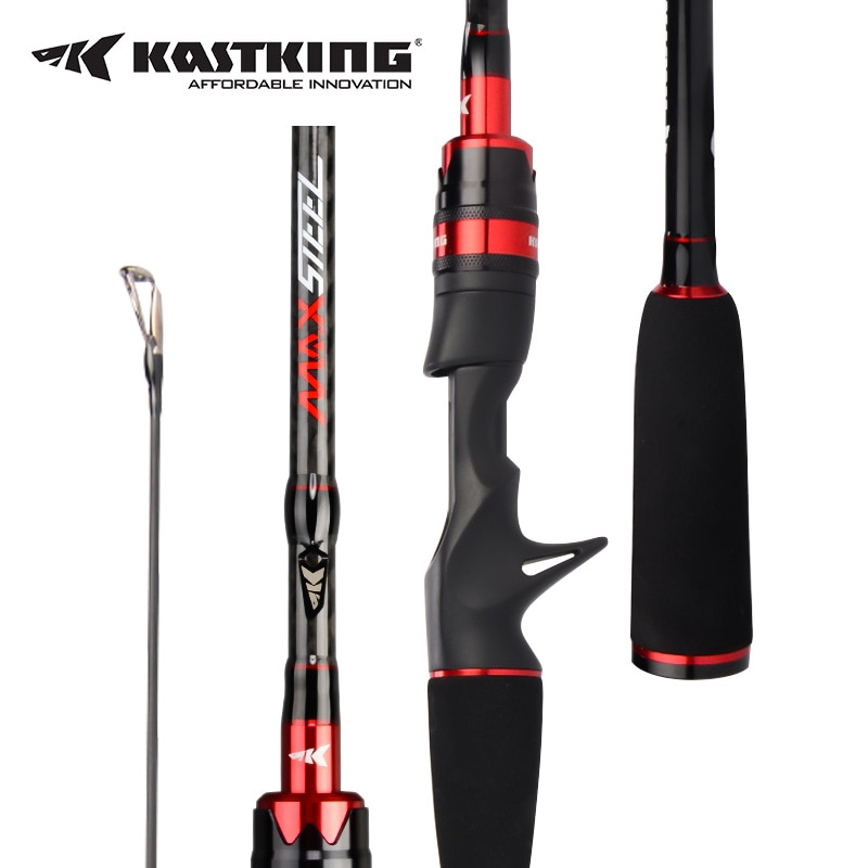 shopee: KastKing Max Steel Rod Carbon Spinning Casting Fishing Rod with 1.80m 1.98m 2.13m Baitcasting Rod for Bass Pike Fishing (0:8:Length:Spinning 2.40m(M-MH);:)