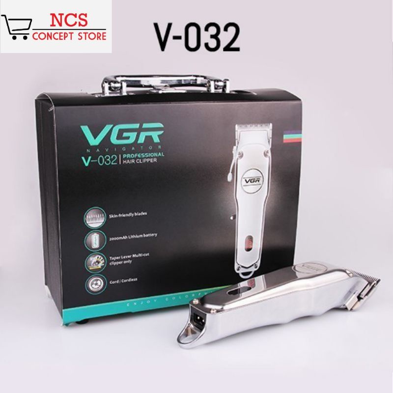 VGR V-032 / V-227 Steel Cordless Clipper Professional Hair Trimmer Rechargeable Hair Clipper V032