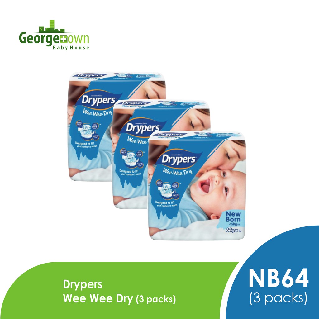 Drypers Wee Wee Dry Nb64 (3packs