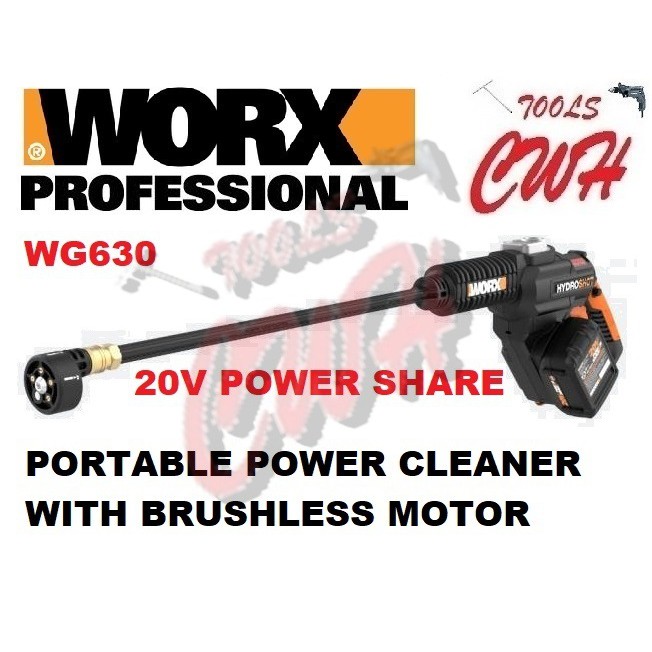 20V WORX WG630E HYDROSHOT CORDLESS HIGH PRESSURE WASHER WATERJET WG629E