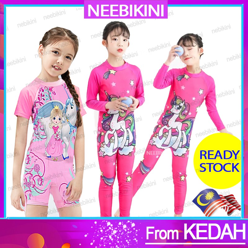 girl swimming suit baju renang kanak-kanak perempuan kid girl swimwear ...