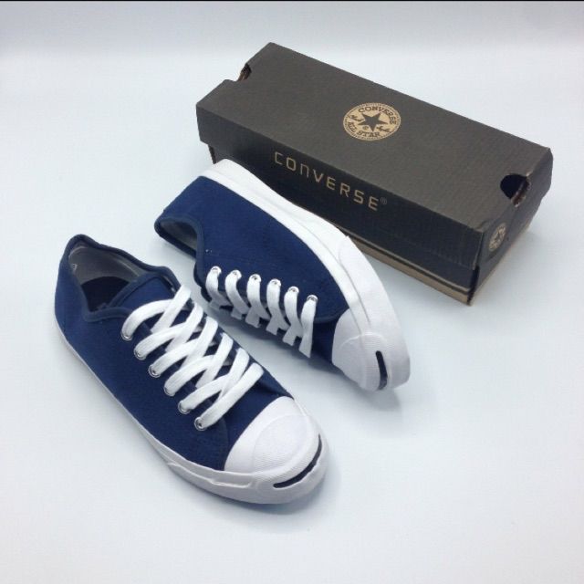 Converse Jack Purcell Navy Blue Shoes Hot Item Unisex Premium Quality  Limited Stock | Shopee Malaysia