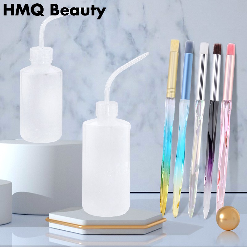 New Eyelash Cleaning Bottle Elbow Narrow Mouth Long Tube Clean Eyebrow Skin Care Remover Bottle Eyelash Extension Tool