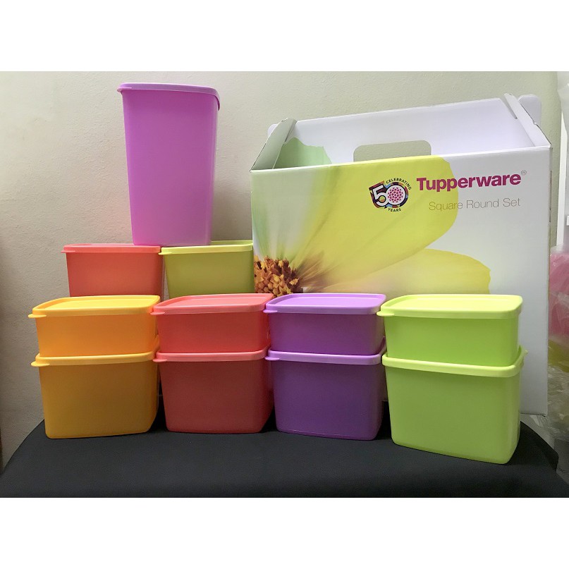 Tupperware Square Round Gift Set 11 pcs
