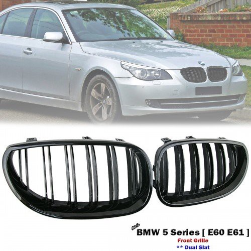 Matte Black Front Kidney Grill For BMW 5 series E60 03-09 520 525i 530 M5 