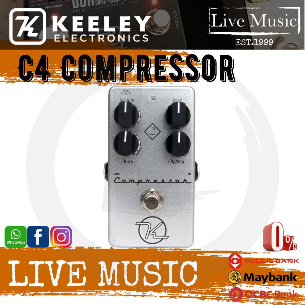 4年保証』 自作Keeley Compressor C4 9〜18V電源対応 i9tmg.com.br