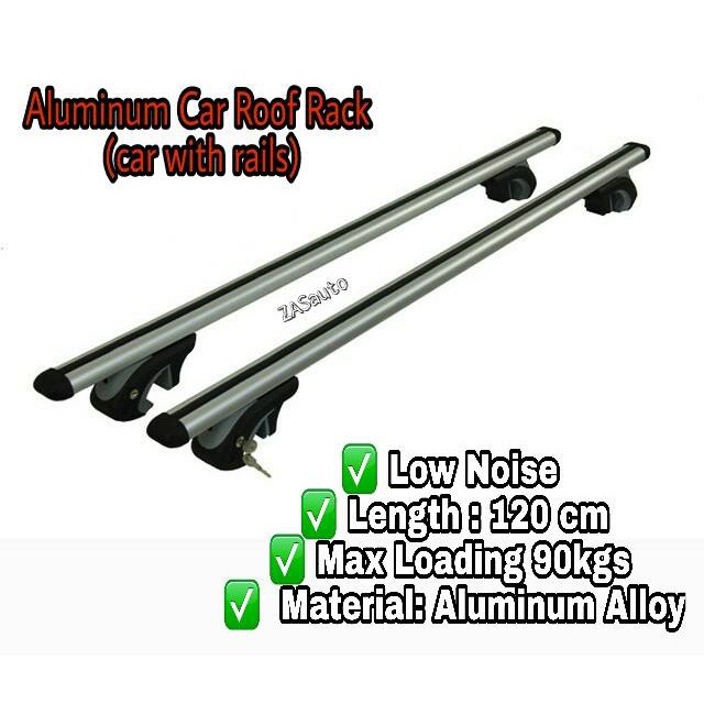 ALUMINIUM CAR ROOF RACK FOR UNIVERSAL CAR WITH RAILS and railing with ...