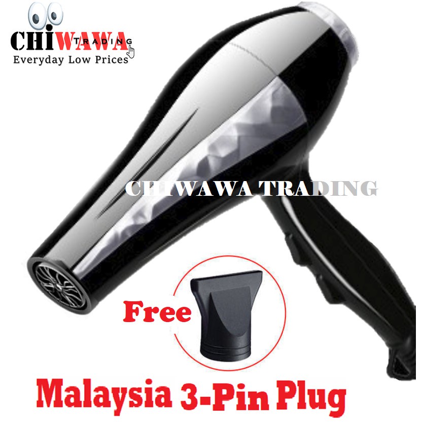 【Malaysia 3-pin-plug】 3000w Ionic Ceramic Hair Dryer 6 Setting/ Pengering Rambut
