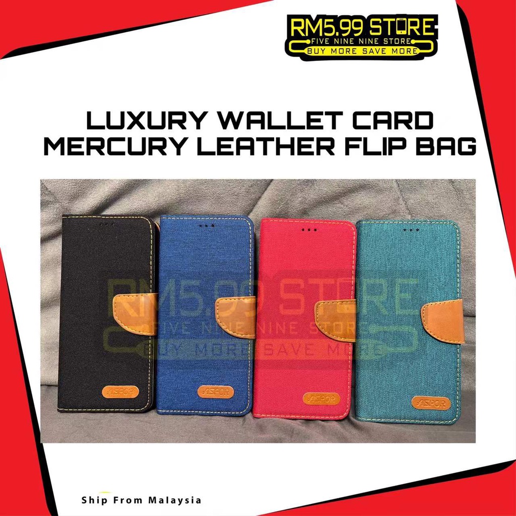 (Wallet Mercury Flip Bag)Samsung A15 A25 A03 A03s M12 A02/A02s/M02/A12/A01/A71/A51/A10s/A50/A30s/A50s/A11/A21s/A31/M11