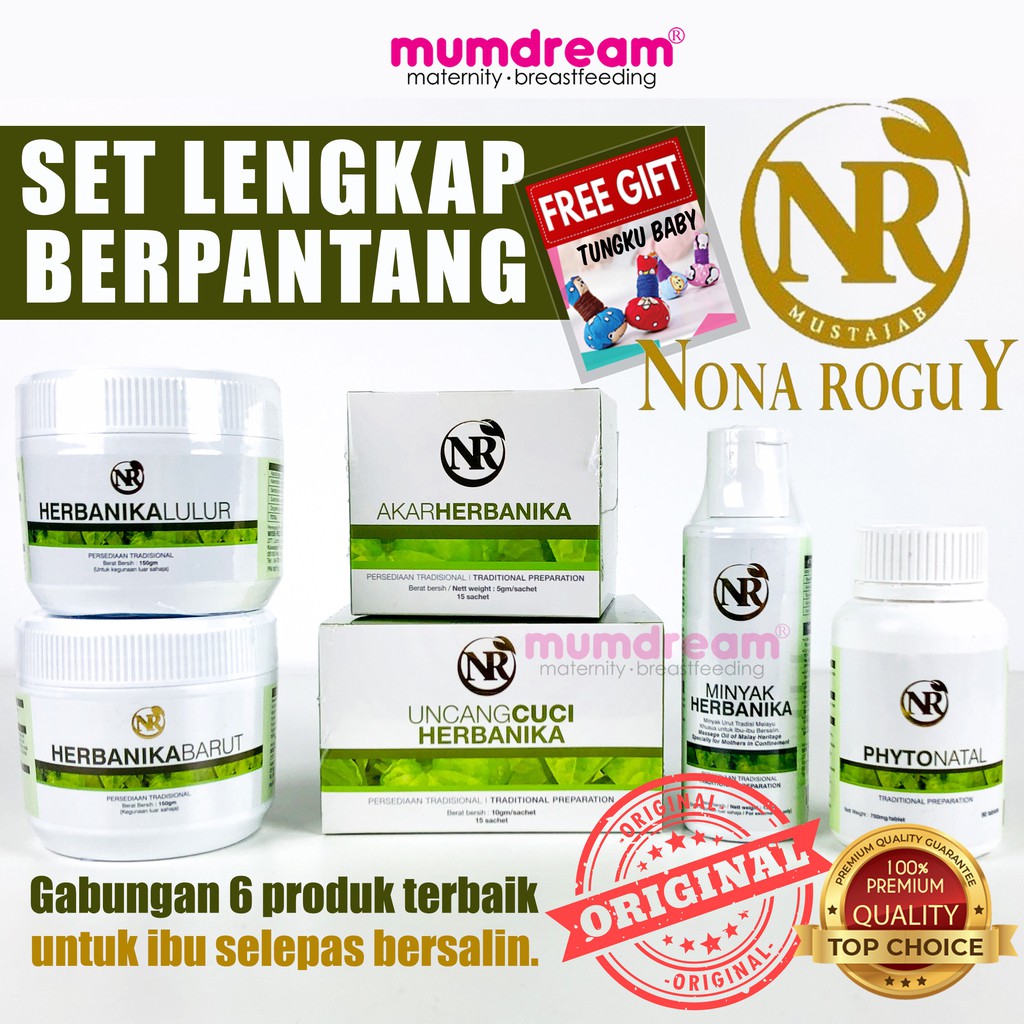 [ 100 Original ] Set Lengkap Berpantang Nr Nona Roguy Rangkaian Set