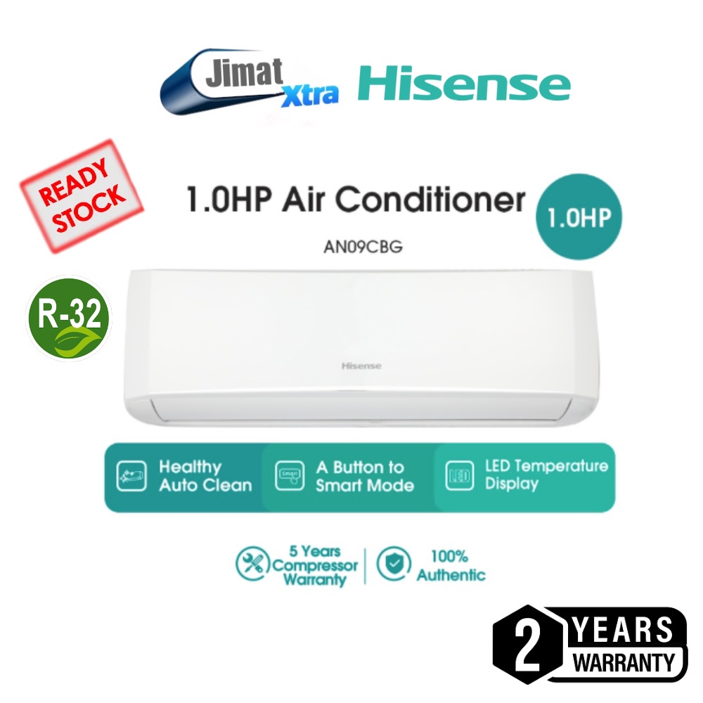 Hisense 10hp15hp Non Inverter Air Con R32 An09cbg An12cbg Shopee Malaysia 4857