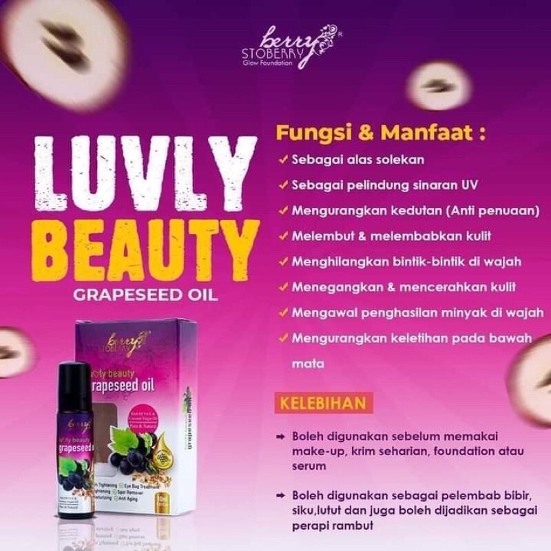 Luvly Beauty GRAPESEED OIL Minyak Biji Anggur Original By Berry