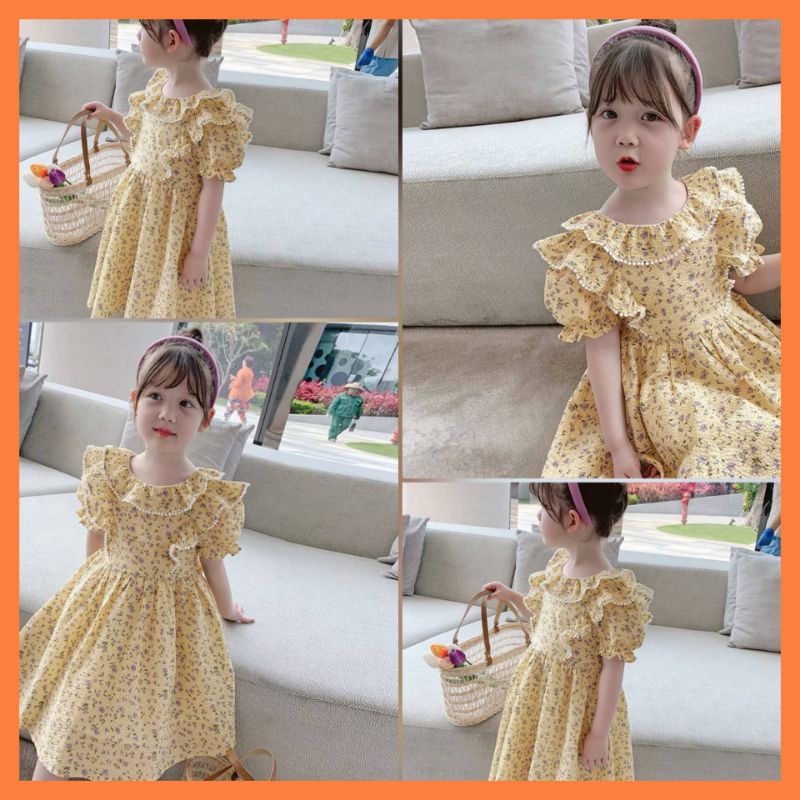 (6M-6Y) Set Girls Dress Floral | Gaun Budak Perempuan Murah | Shopee ...