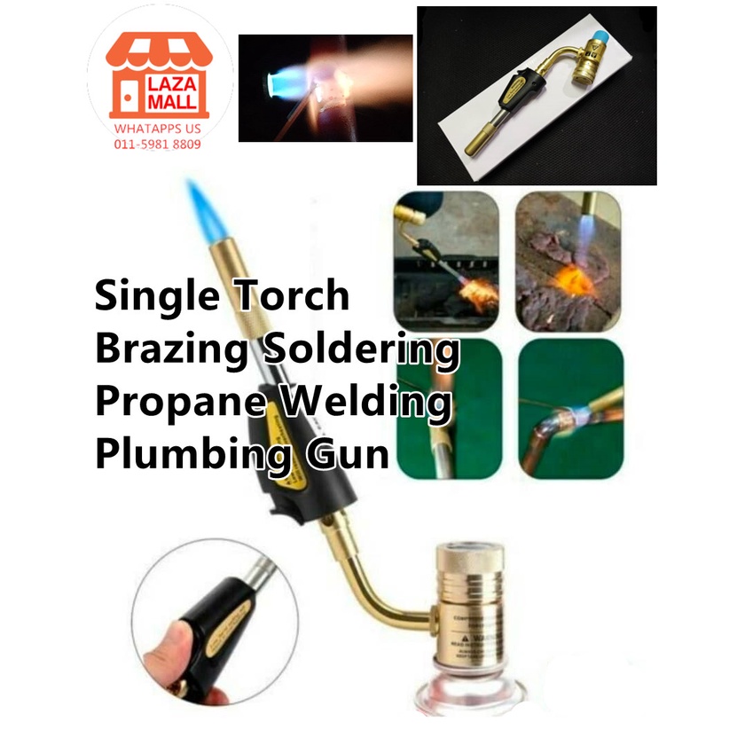 SINGLE TORCH MAPP GAS aircond fridge HAND SELF IGNITION COPPER BRAZING SOLDERING WELDING PLUMBING GUN TOOLS fire烧焊枪头 烧铜喉