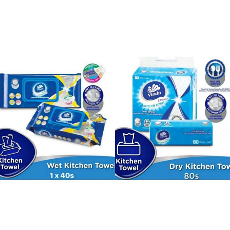 Vinda Wet / Dry Kitchen Towel Shopee Malaysia