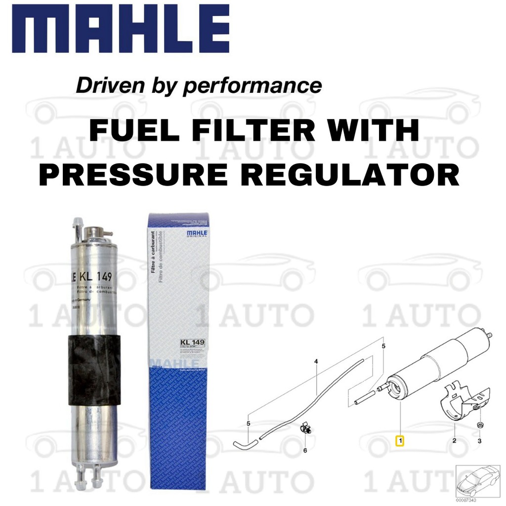 MAHLE GERMANY FUEL FILTER WITH PRESSURE REGULATOR BMW E46 318i 320i