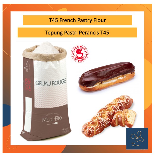 T45 Super Fine Pastry French Flour Gruau Rouge