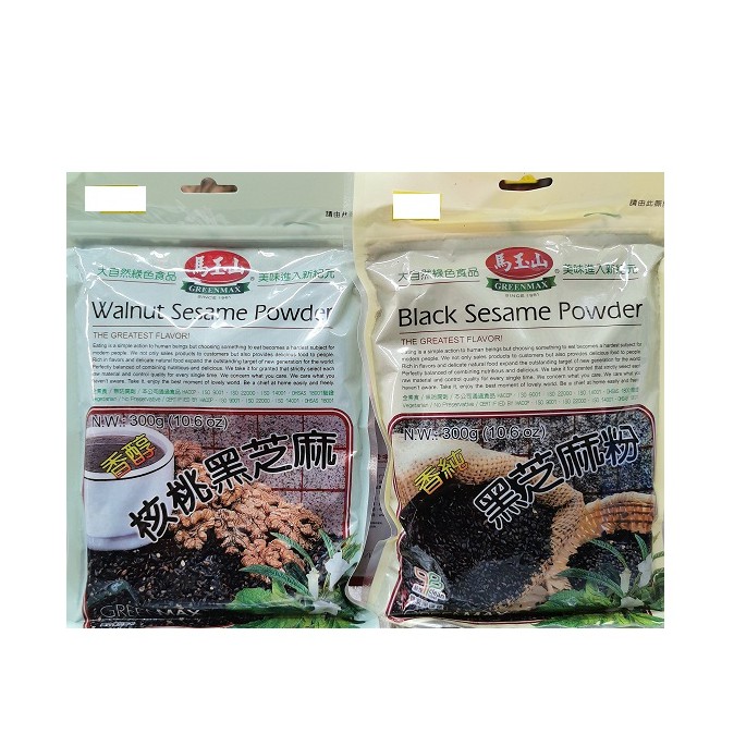 Greenmax Black Sesame Powderwalnut Sesame Powder马玉山黑芝麻核桃黑芝麻粉 300g