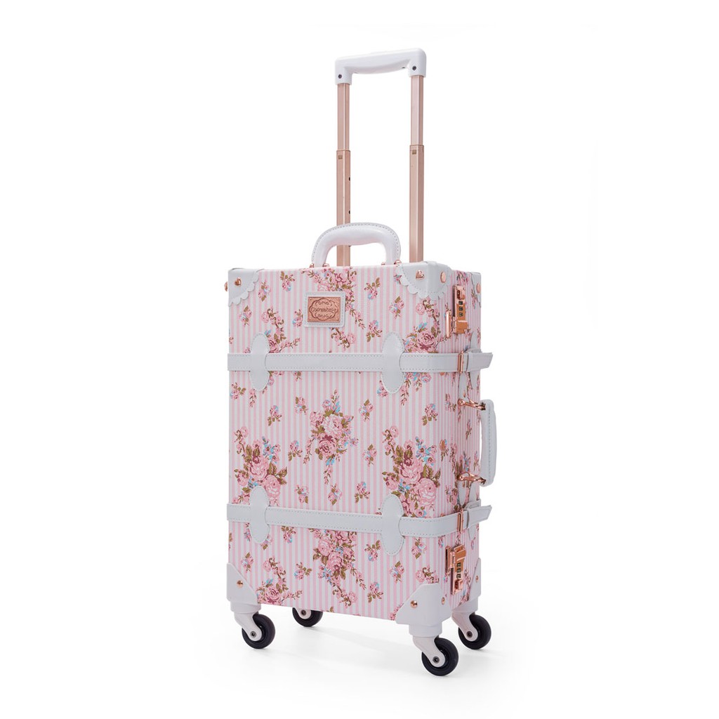 floral rolling luggage