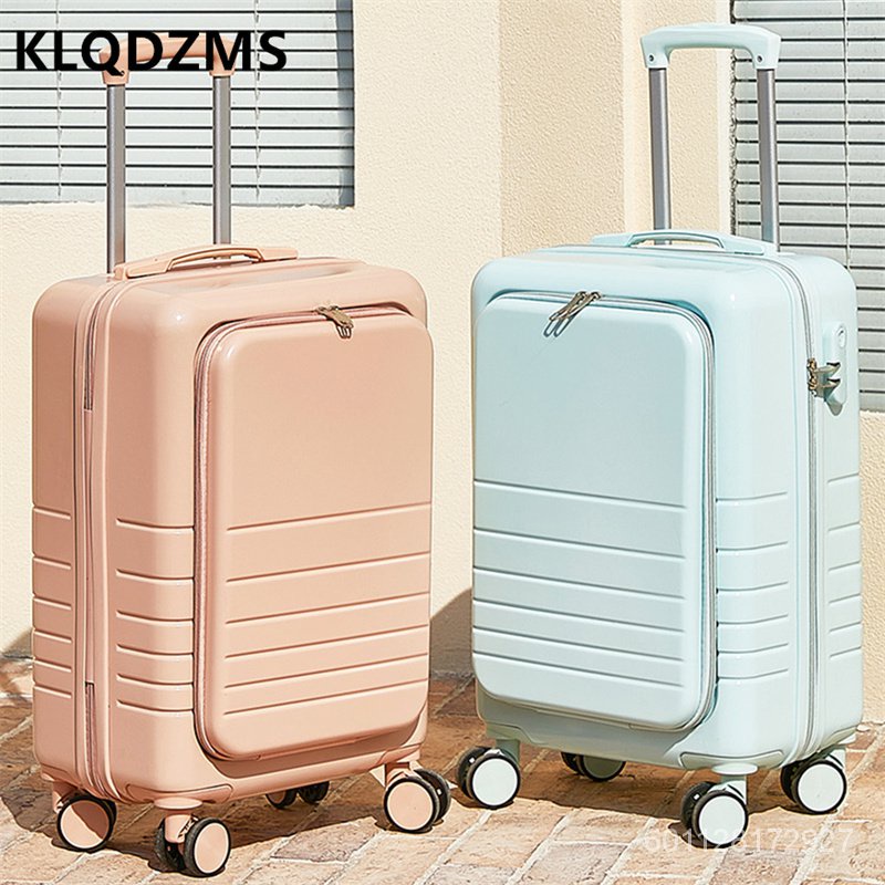 Luggage KLQDZMS Fashion Japanese Front Opening Trolley Case 20 Inch Silent Cabin Luggage 24 Inch