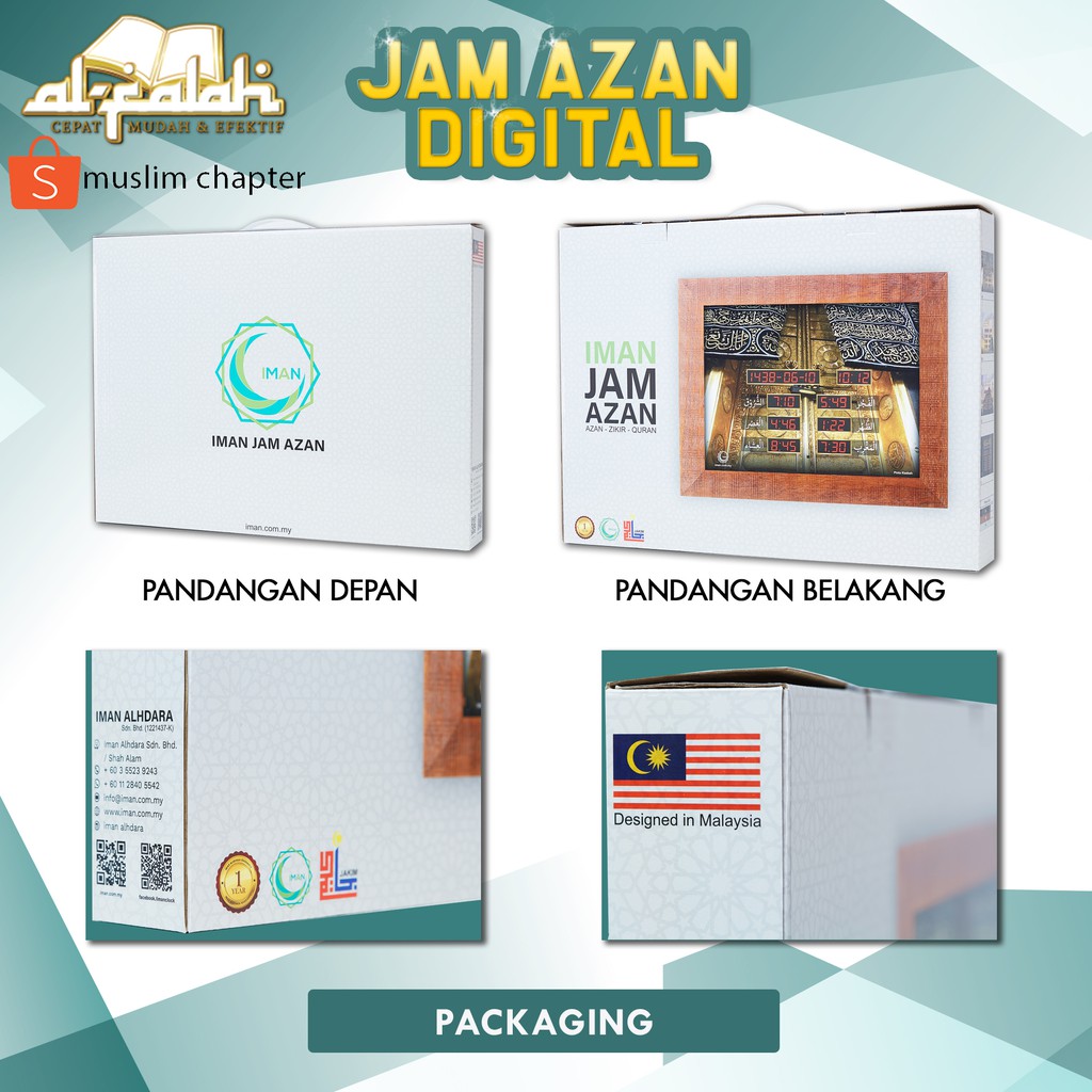 Shopee No 1 Jam Azan Digital Iman 3 Freegift Shopee Malaysia