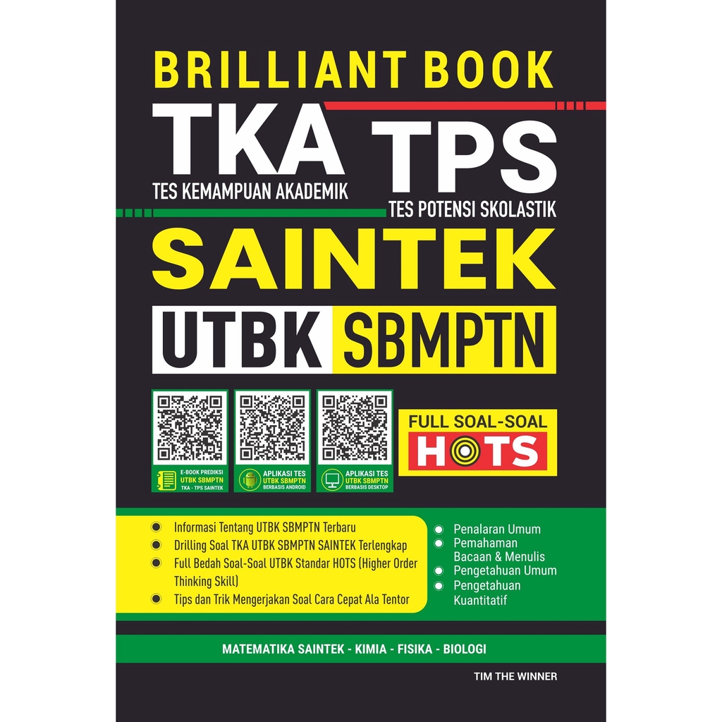 Educational Books Saintek Utbk Sbmptn Tka Tps 2020 Briliant Books Shopee Malaysia