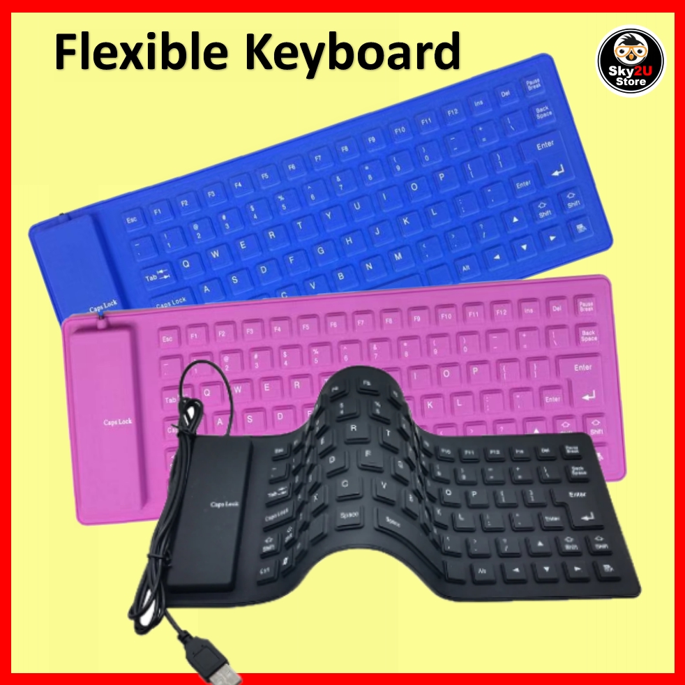 Flexible Keyboard USB Interface Foldable USB Wired Keyboard Shopee