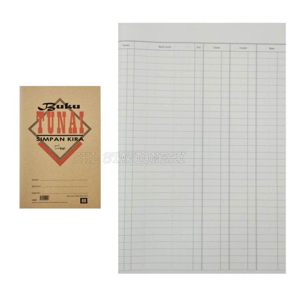 Uni F4 Account Book Buku Jernal Tunai Lejar Simpan Kira 80 Pages Shopee Malaysia