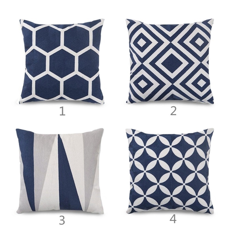 Pillow Covers Geometric Pattern Cushion Slipcovers Square Decorative Pillows Shopee Malaysia