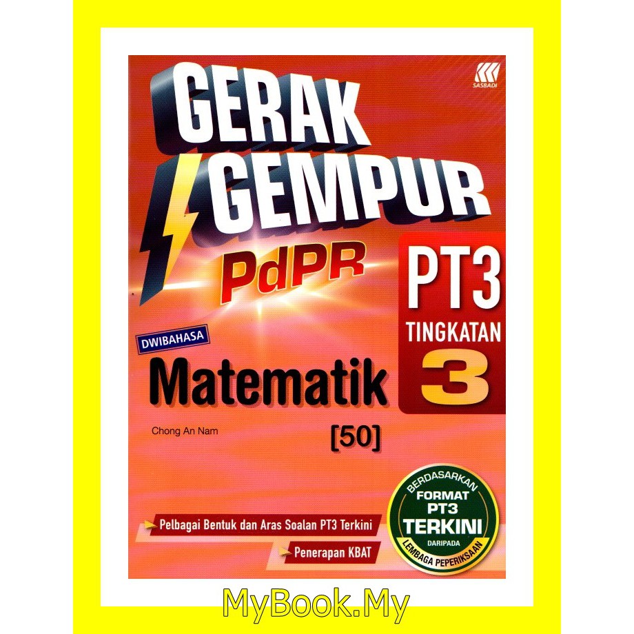 Buy Myb Buku Latihan Gerak Gempur Pt3 Tingkatan 3 Matematik Mathematics Dwibahasa Sasbadi Seetracker Malaysia