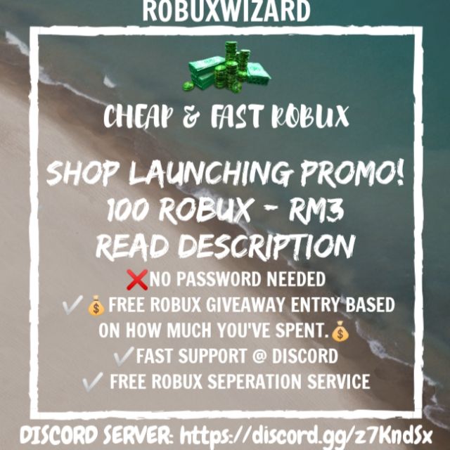 Roblox Robux Giveaway Discord