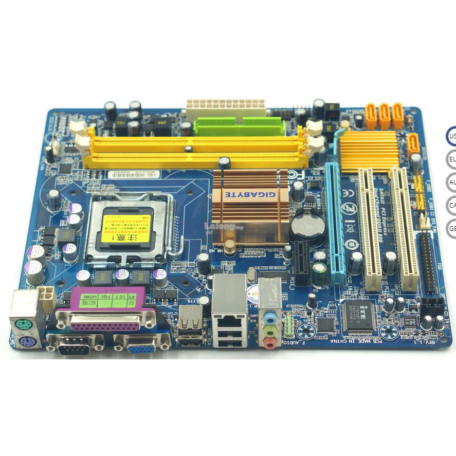 Refurbished Gibabyte Lga 775 Motherboard Ga G31m Es2l Shopee Malaysia