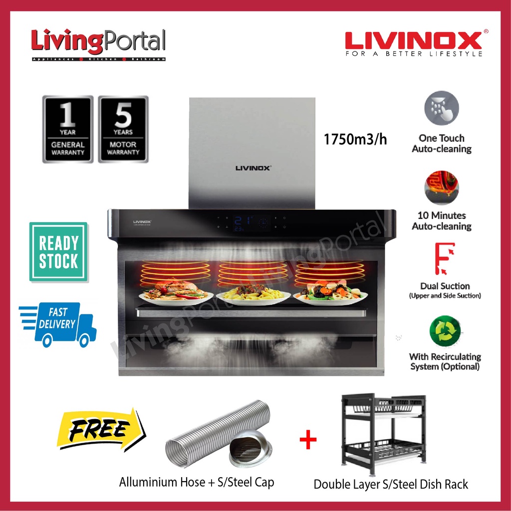 livinox cooker hood lch copperplus 90ss