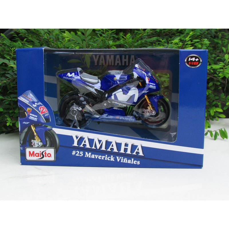 Maisto 1:18 MOTOGP 2018 Yamaha YZR-M1 #25 Maverick Vinales Motorcycle Bike Model 