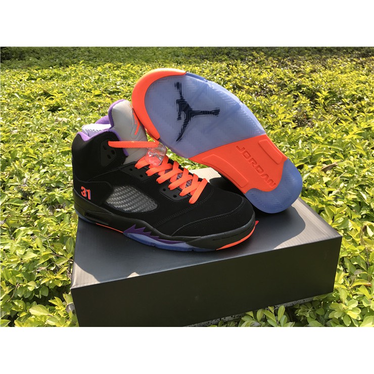 purple orange jordans