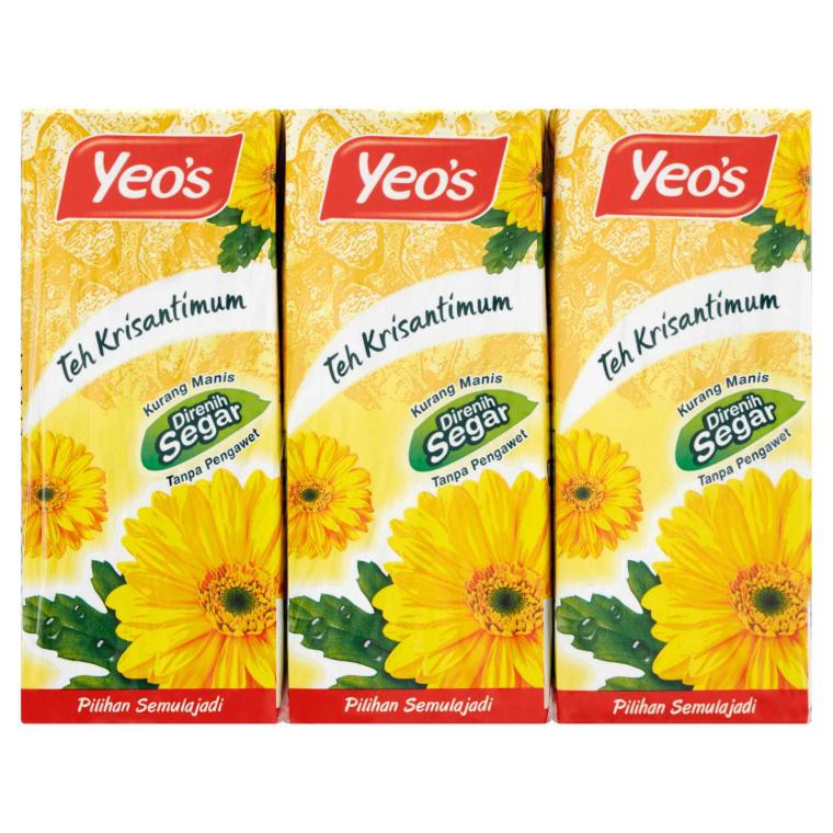 Yeo's Chrysanthemum Tea-Air Minuman Kotak Teh Bunga 6 x 250ml | Shopee