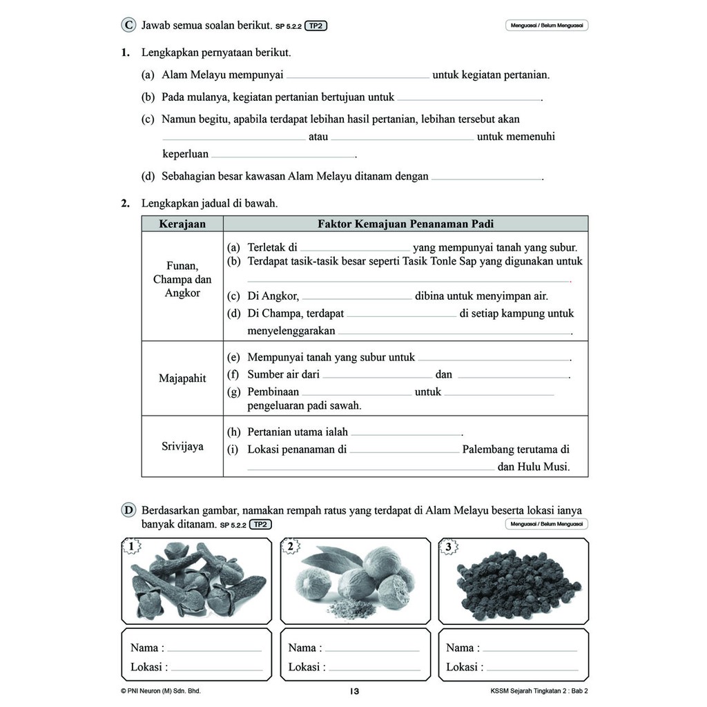 Nota sejarah tingkatan 2 bab 5