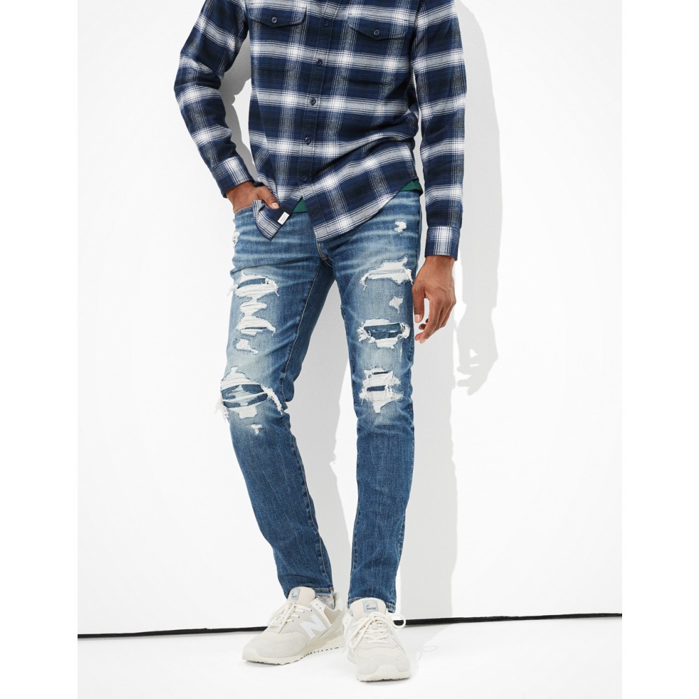 ae airflex  patched skinny jean